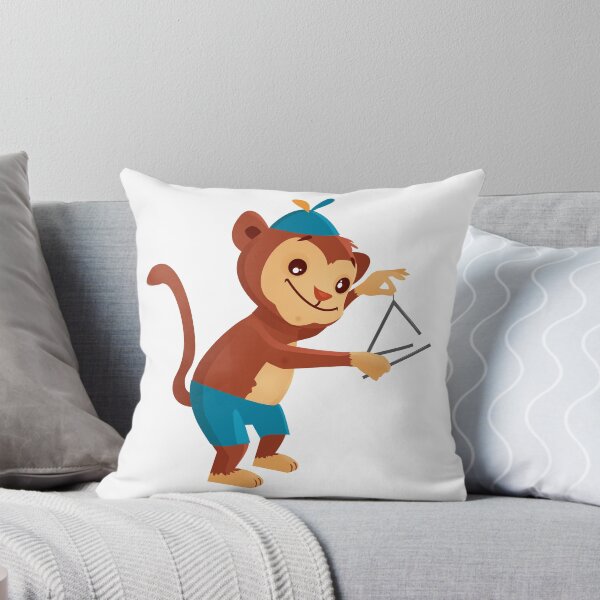 Artikelvorschau, Netter Karikaturaffe, der Dreieck spielt entworfen und verkauft von Cute Art Design.