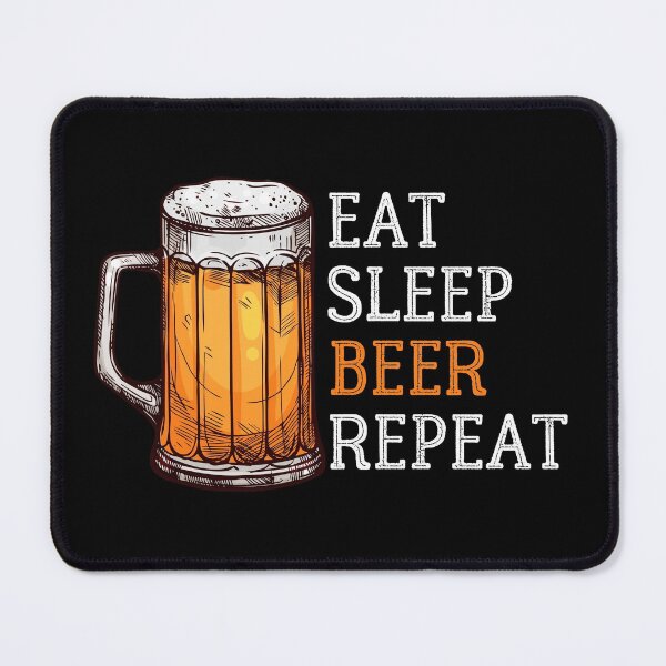 Item preview, Eat Sleep Beer Repeat, Eat Sleep Craft Beer Repeat, Funny Beer Lover Print designed and sold by Auntieck.
