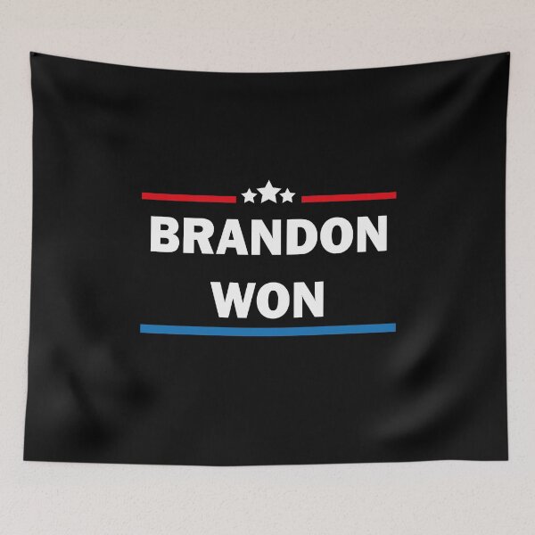 Item preview, Brandon Won US Flag Funny Lets go Brandon Pro Biden designed and sold by wtfbba.