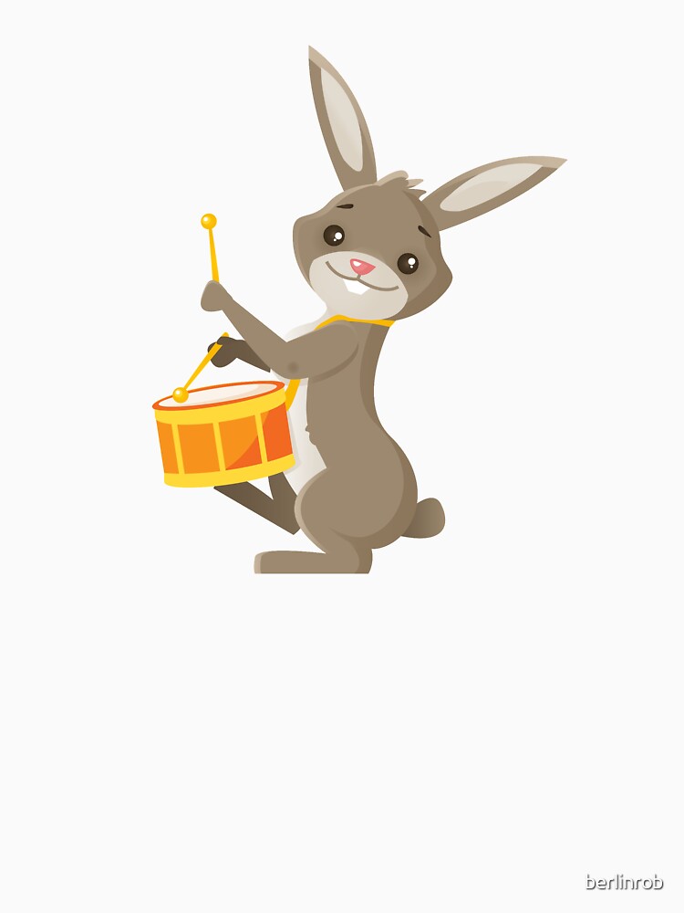 "Funny cartoon rabbit playing drums" Tshirt by berlinrob Redbubble