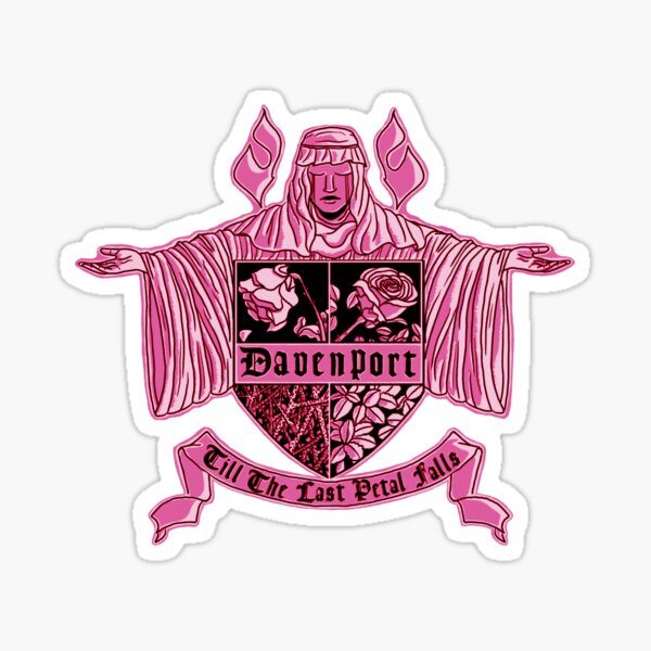 Davenport Family Crest in Pink Sticker