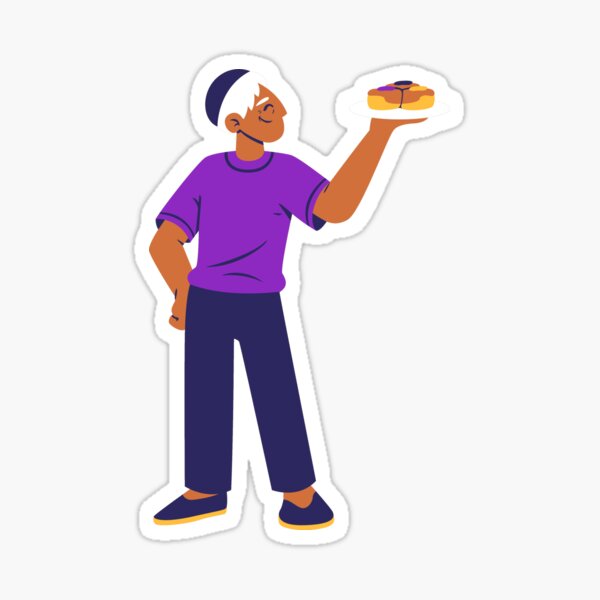 Old Man Makes Special Pan Cake for Merry Christmas | Best GRD Designs Sticker