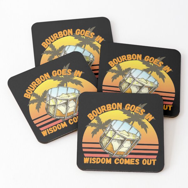 Item preview, Bourbon Goes In Wisdom Comes Out  Sunset Viintage T-Shirt designed and sold by LJ4EVER.