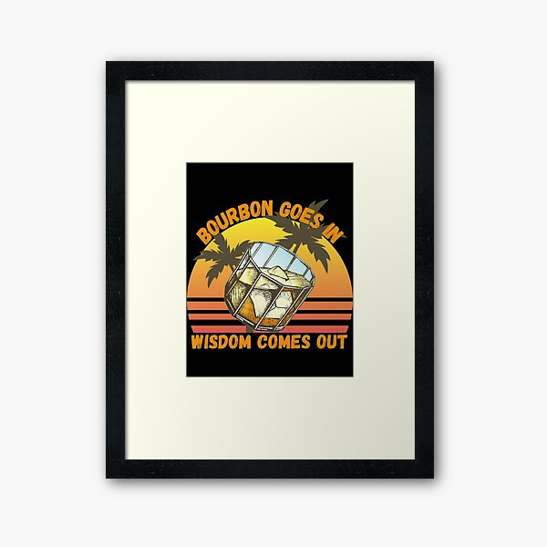 Item preview, Bourbon Goes In Wisdom Comes Out  Sunset Viintage T-Shirt designed and sold by LJ4EVER.