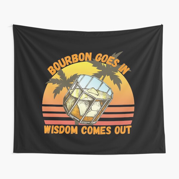 Item preview, Bourbon Goes In Wisdom Comes Out  Sunset Viintage T-Shirt designed and sold by LJ4EVER.