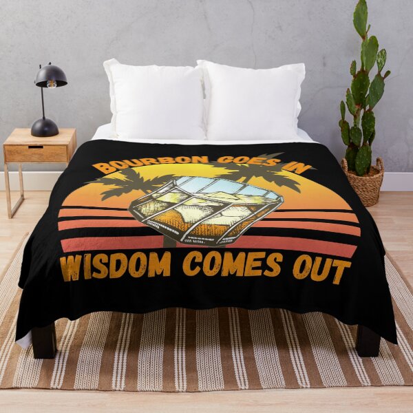 Item preview, Bourbon Goes In Wisdom Comes Out  Sunset Viintage T-Shirt designed and sold by LJ4EVER.