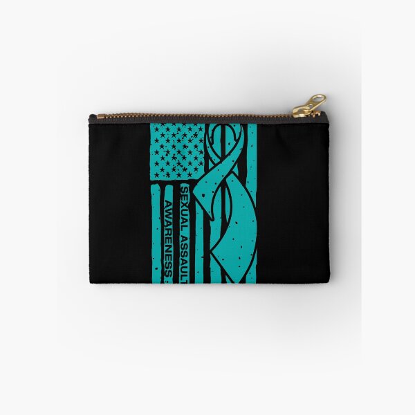 Item preview, Sexual Assault Awareness Ribbon American Flag designed and sold by Tadmab.