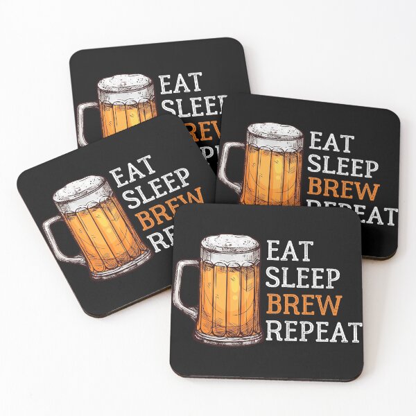 Item preview, Eat Sleep Brew Repeat, Eat Sleep Craft Beer Repeat, Funny Beer Lover Print designed and sold by Auntieck.
