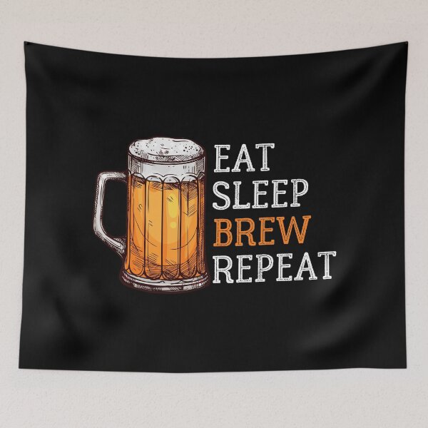 Item preview, Eat Sleep Brew Repeat, Eat Sleep Craft Beer Repeat, Funny Beer Lover Print designed and sold by Auntieck.