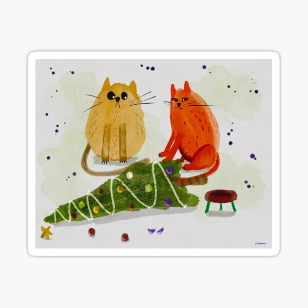 Tree Down, Cats in Trouble Sticker