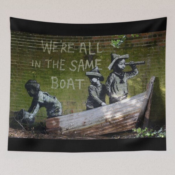 Item preview, Banksy We're All in The Same Boat - Lowestoft August 2021 designed and sold by IMPHives.