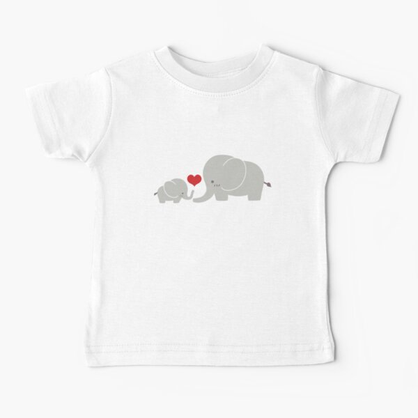 Item preview, Baby and parent elephant with heart designed and sold by Cute Art Design.