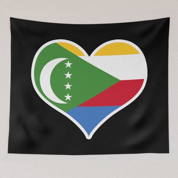 Item preview, Comoros Flag Heart designed and sold by PKHalford.