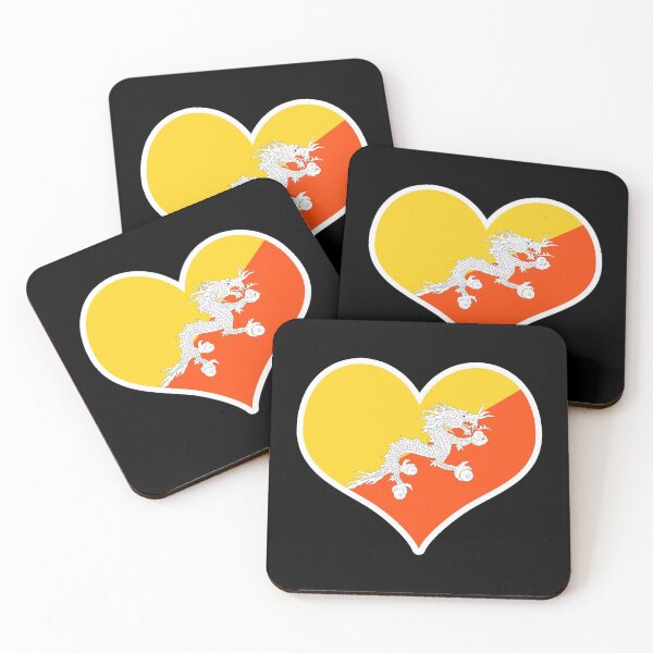 Item preview, Bhutan Flag Heart designed and sold by PKHalford.