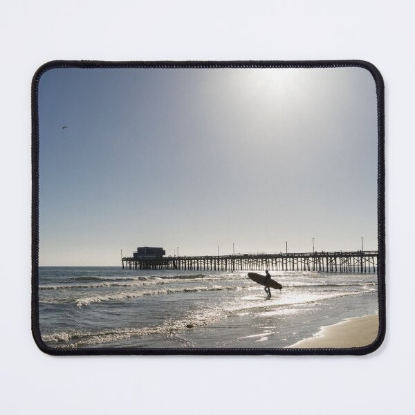 Item preview, Californias Favourite Sport - Surfer at the Newport Beach Pier designed and sold by Georgia Mizuleva.
