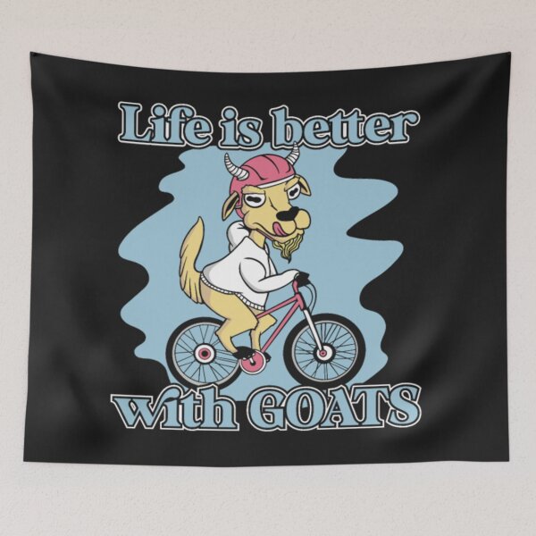 Item preview, Life With Goats Bicycle designed and sold by StarcyWol.