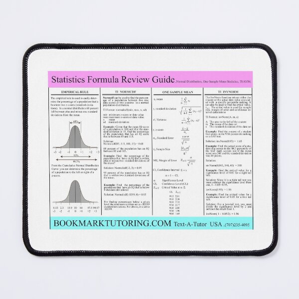 Item preview, AP Statistics Formula Review Guide: The StatisticsMatrix at Redbubble designed and sold by Mark Stansberry.