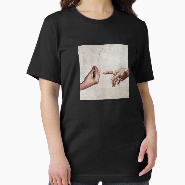 Item preview, The Creation of Adam - Michelangelo - Italian Hand Gesture designed and sold by TeeRock.