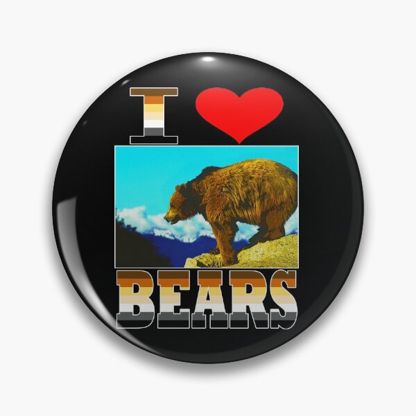 Aperçu de l'œuvre I Heart Pride Bear - Couleurs du drapeau de l'ours créée et vendue par LthrDaddyBear.