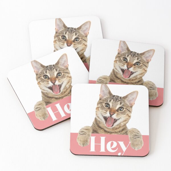 Item preview, cat says hey designed and sold by Niche  me on.