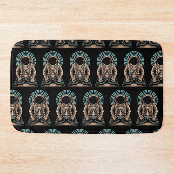 Item preview, Pattern of DJ astronaut playing in space  designed and sold by coffeeapparel.