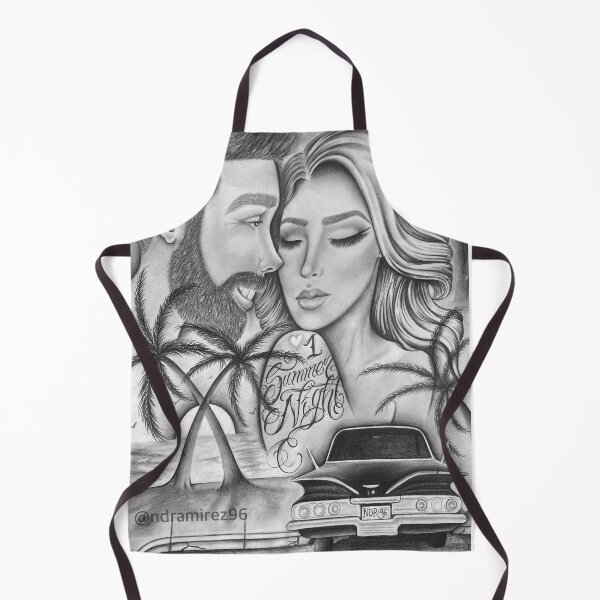 Item preview, One summer night , cali style , Chicano art , black and grey designed and sold by Natdiaz96.