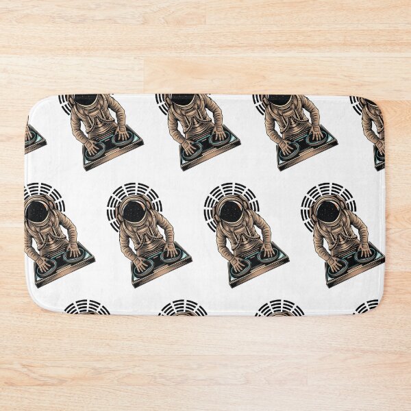Item preview, Pattern of DJ astronaut playing at a party in space designed and sold by coffeeapparel.