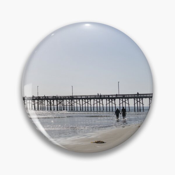 Item preview, Sunshiny SoCal Beach Day - Strolling Couple at Newport Beach Pier designed and sold by Georgia Mizuleva.