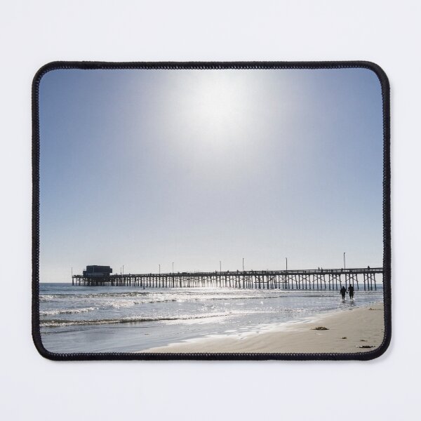 Item preview, Sunshiny SoCal Beach Day - Strolling Couple at Newport Beach Pier designed and sold by Georgia Mizuleva.