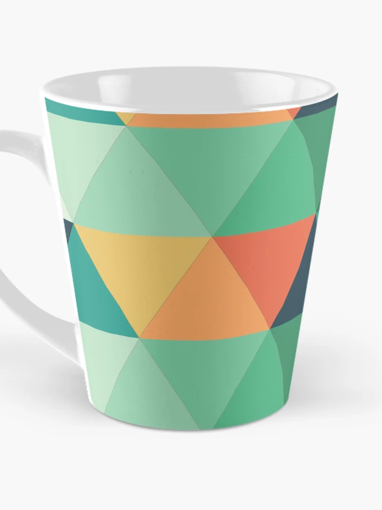 Thumbnail 3 of 4, Coffee Mug, Colorful Triangle Pattern designed and sold by FridPix.