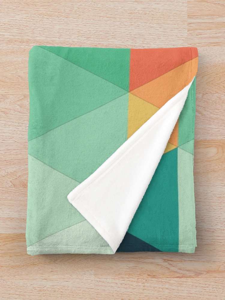 Thumbnail 3 of 6, Throw Blanket, Colorful Triangle Pattern designed and sold by FridPix.