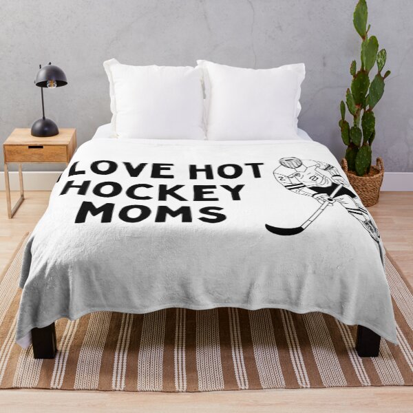 Item preview, I Love Hot Hockey Moms. Black and White. designed and sold by fowons.