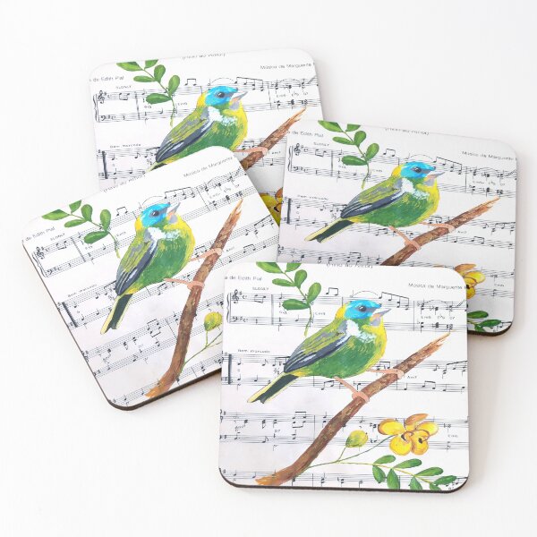 Item preview, pájaro colorido canta naturaleza, arte de Miguel Matos Oficial designed and sold by MiguelMatosArt.