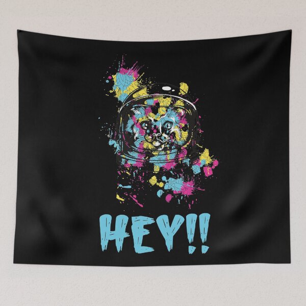 Item preview, Colorful Cat Says Hey  designed and sold by sama-stylish.
