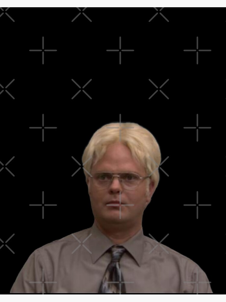 Dwight Schrute with blonde hair Poster for Sale by BestOfficeMemes