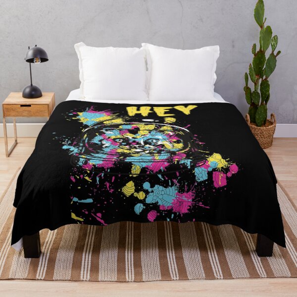 Item preview, Colorful Cat Says Hey, yellow, pink and blue designed and sold by sama-stylish.