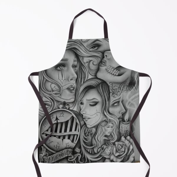 Item preview, Sad eyes chola clown , Chicano art , black and grey art designed and sold by Natdiaz96.
