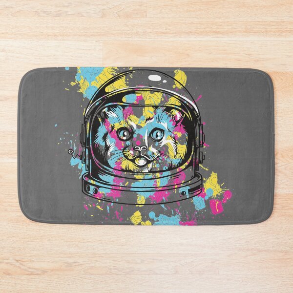 Item preview, Colorful Cat Says Hey, yellow, pink and blue designed and sold by sama-stylish.