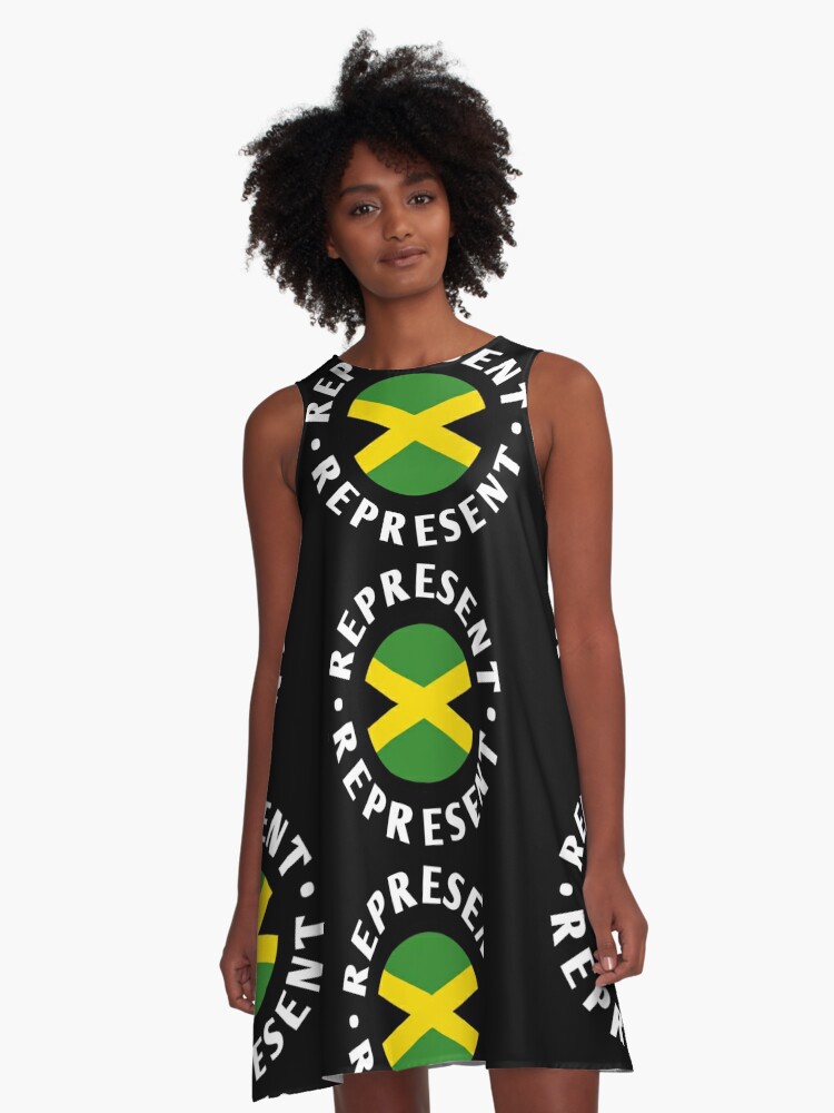 Jamaica, clothing, bandana, reggae, Caribbean heritage attire - women dress  size