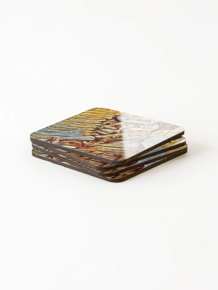 Thumbnail 4 of 5, Coasters (Set of 4), Golden Rascal designed and sold by Artificial-Arts.