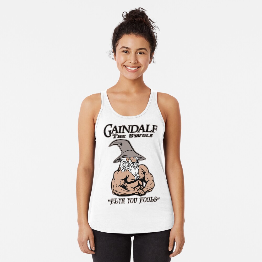 Gaindalf The Swole Racerback Tank Top