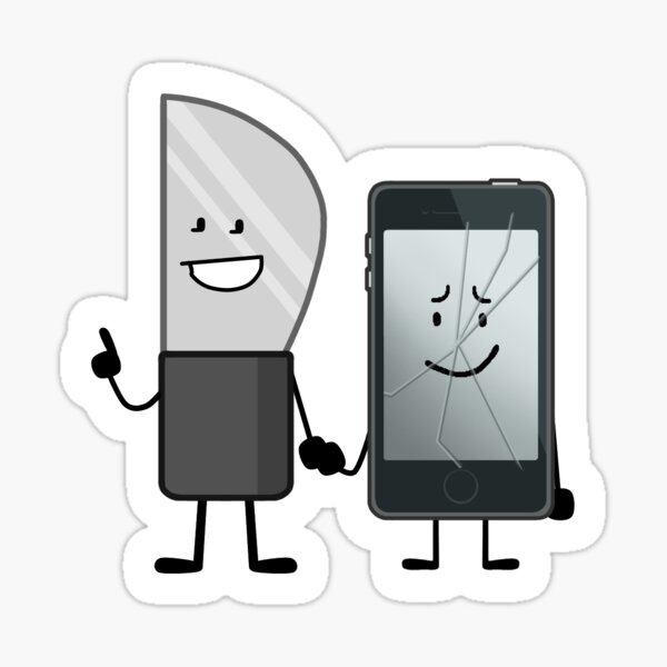 Glitchy knife hand holding Sticker