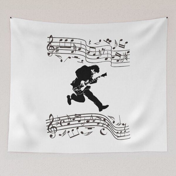 Item preview, Electric Guitar And Music Notes designed and sold by MottoDigging.