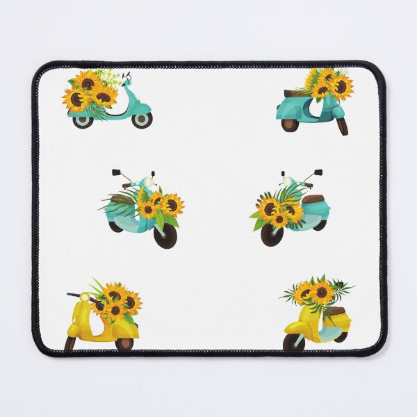 Item preview, Sunflowers Motorcycles. Cute Blue and Yellow Motorcycles With Sunflowers designed and sold by silviaol.
