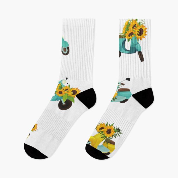 Item preview, Sunflowers Motorcycles. Cute Blue and Yellow Motorcycles With Sunflowers designed and sold by silviaol.