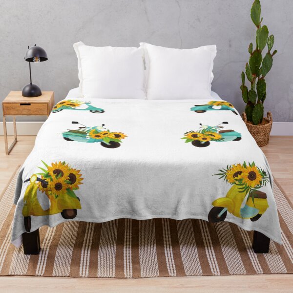 Item preview, Sunflowers Motorcycles. Cute Blue and Yellow Motorcycles With Sunflowers designed and sold by silviaol.