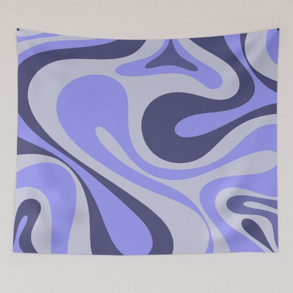 Item preview, Mod Swirl Retro Abstract Pattern in Light Lavender and Periwinkle Purple designed and sold by kierkegaard.