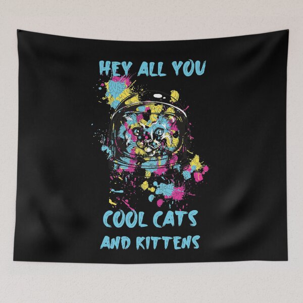 Item preview, Hey all you cool cats and kittens with Colorful cat, designed and sold by sama-stylish.