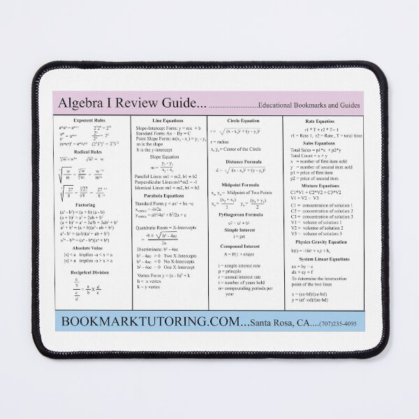 Item preview, Algebra One Review: The AlgebraMatrix at Redbubble designed and sold by Mark Stansberry.
