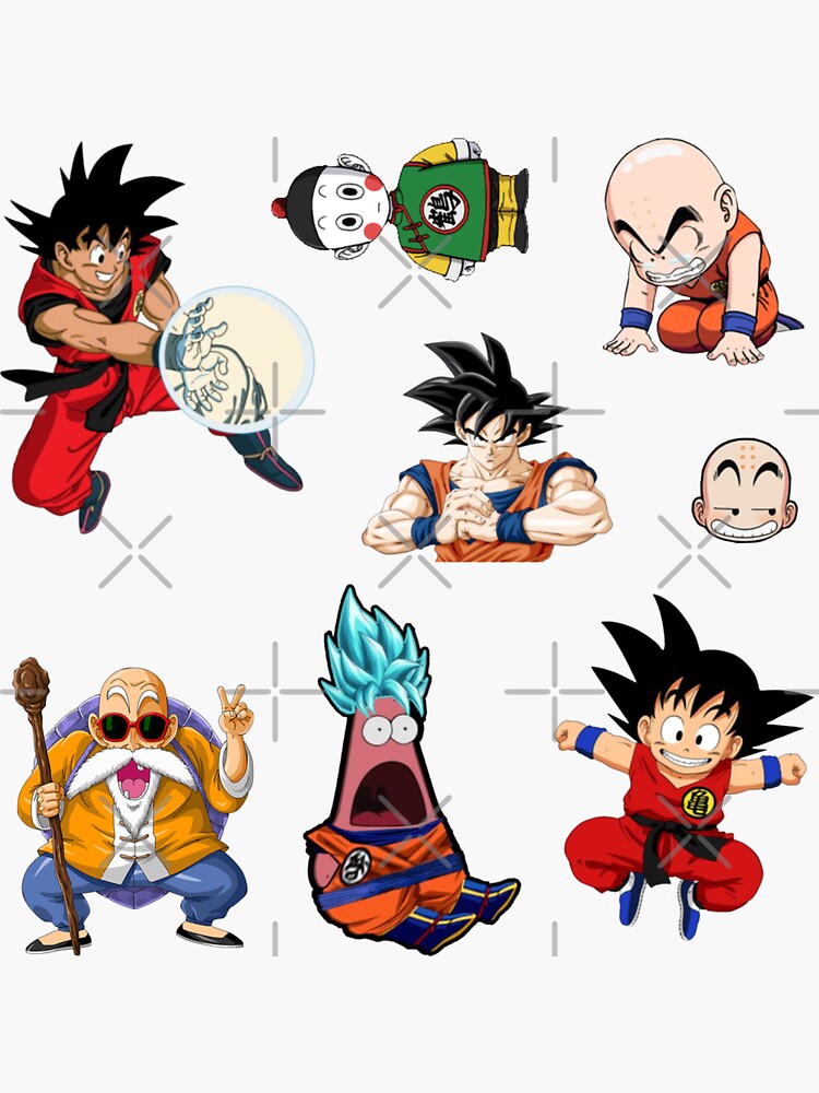 Dragon Ball Characters Sticker For Sale By Vibinpoodle Redbubble